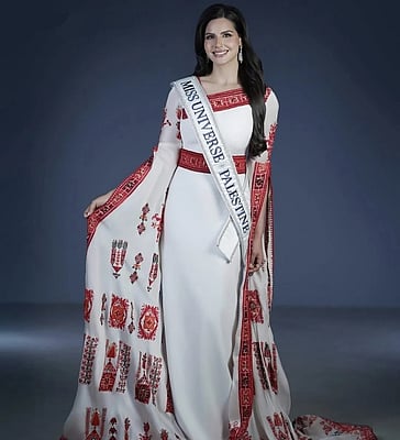 定居阿联酋的巴勒斯坦美女将代表祖国参加环球小姐大赛