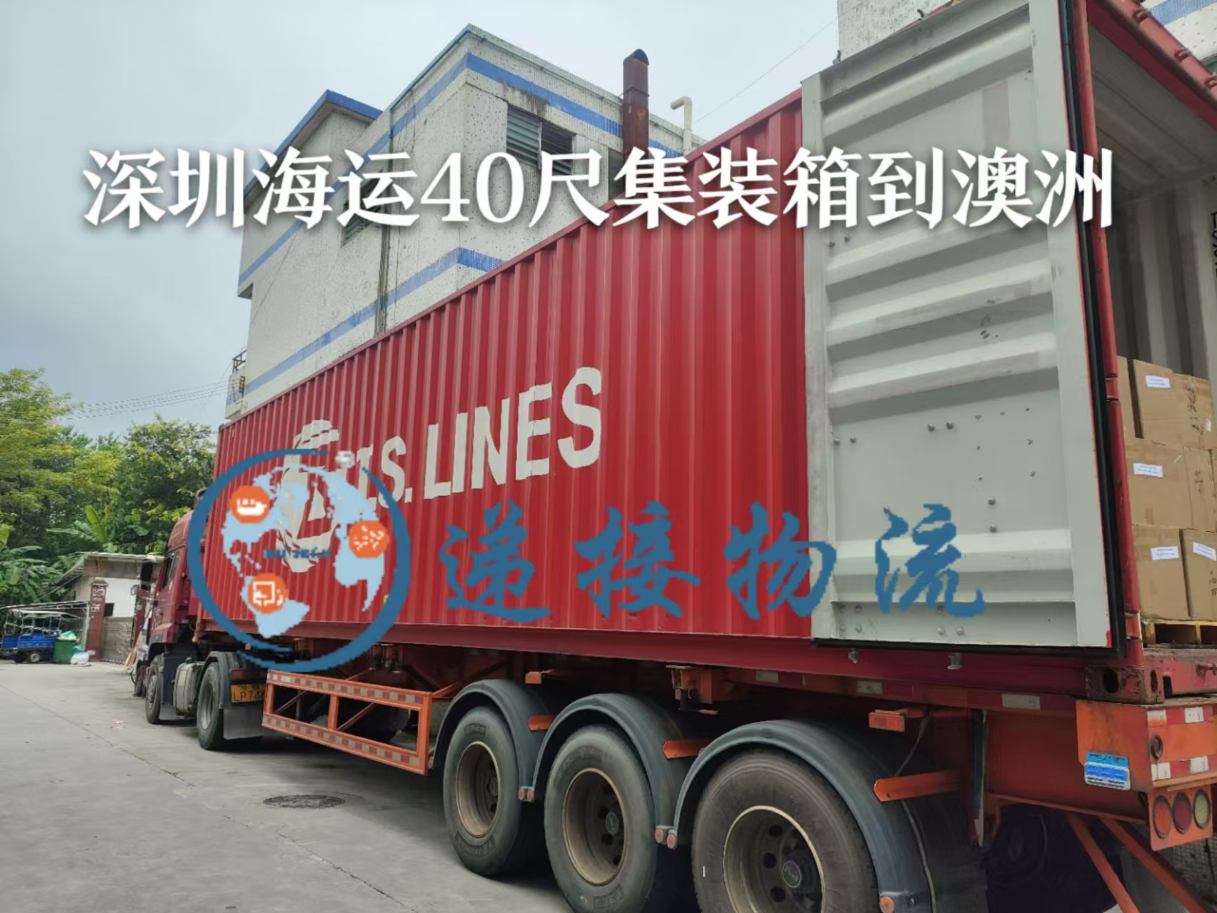 从中国深圳海运集装箱20尺40尺到澳大利亚双清门到门服务