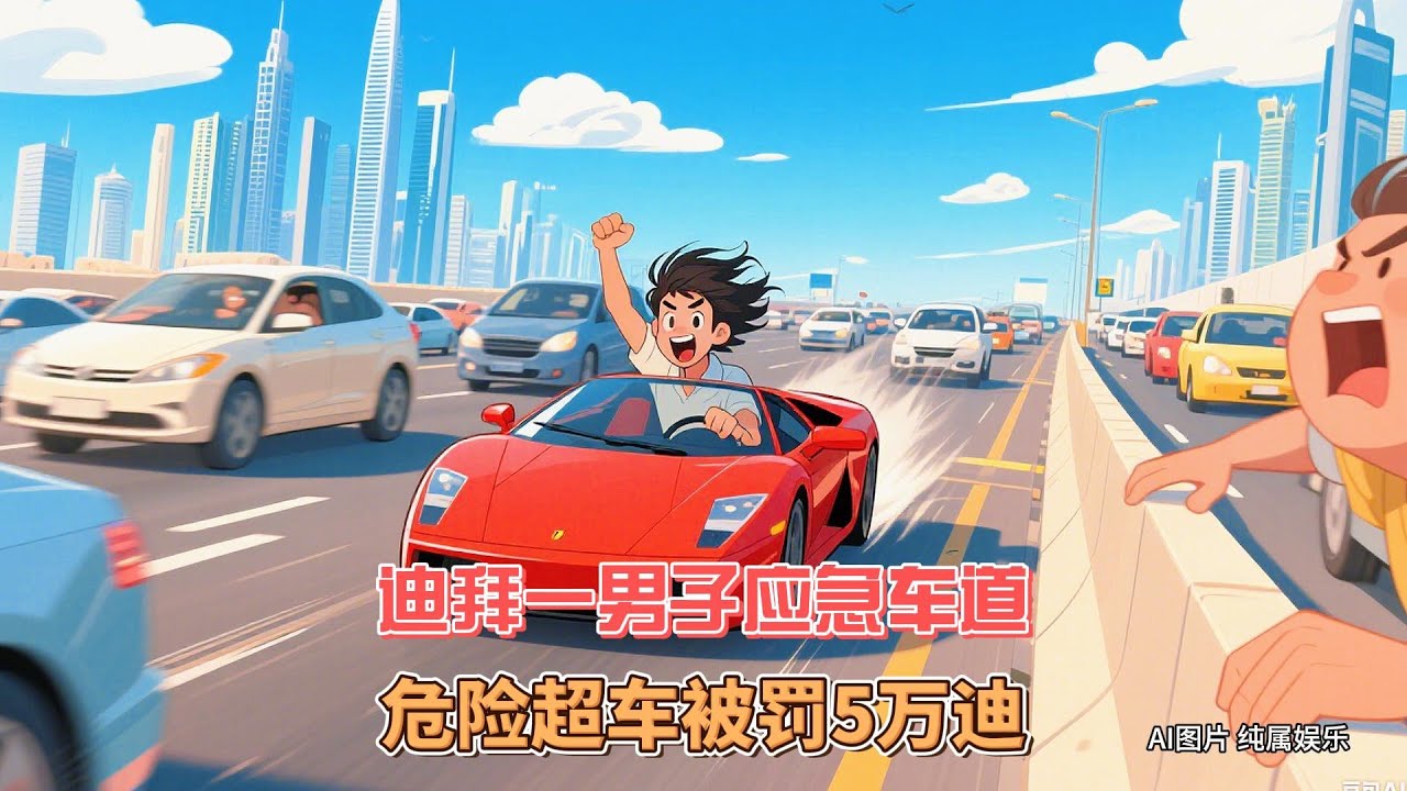 7月10日迪拜趣闻：迪拜一男子危险超车被罚5万迪