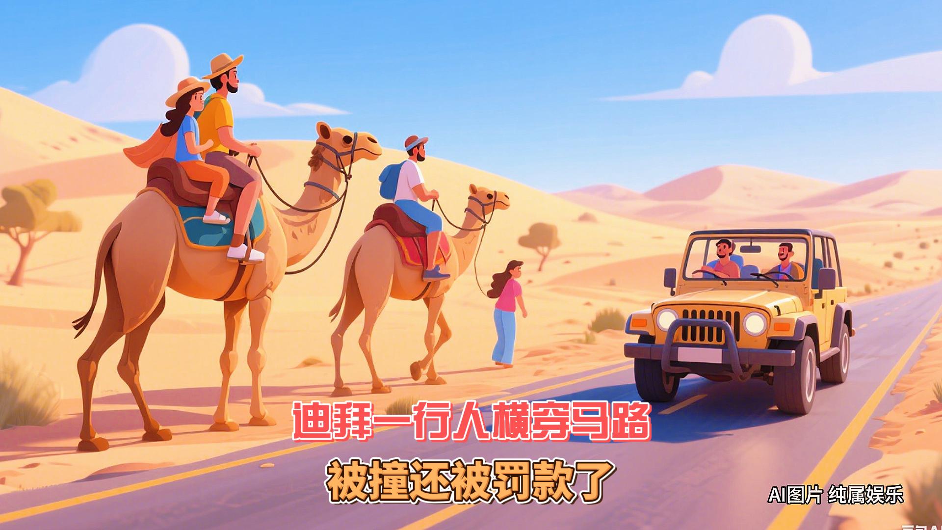 8月17日迪拜趣闻：迪拜一行人横穿马路被撞结果还被罚款了
