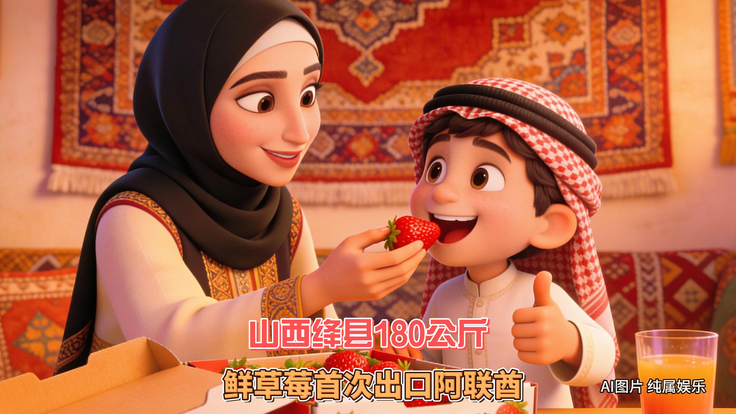 1月6日迪拜趣闻：山西绛县180公斤鲜草莓首次出口阿联酋