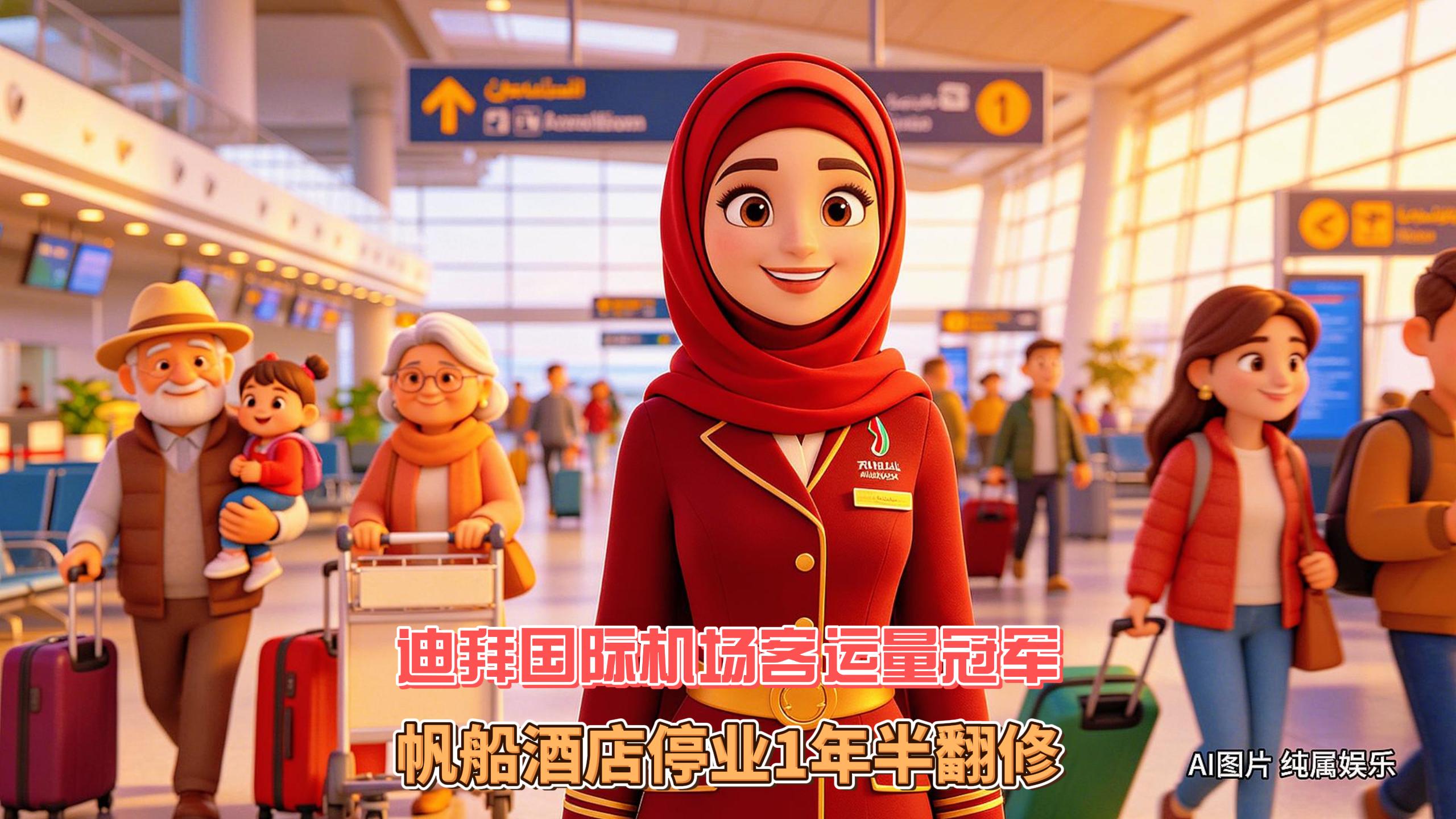 4月16日迪拜趣闻：迪拜国际机场2025年蝉联全球国际客运量...