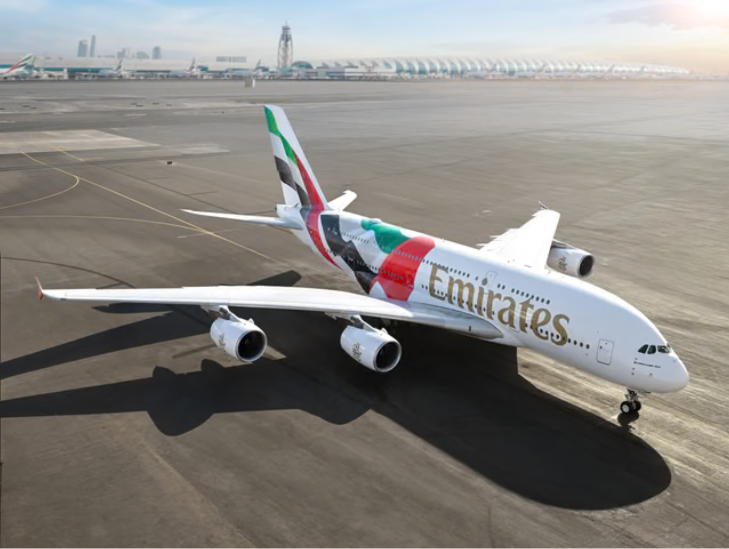 阿联酋航空发布空客A380全新3D国旗涂装