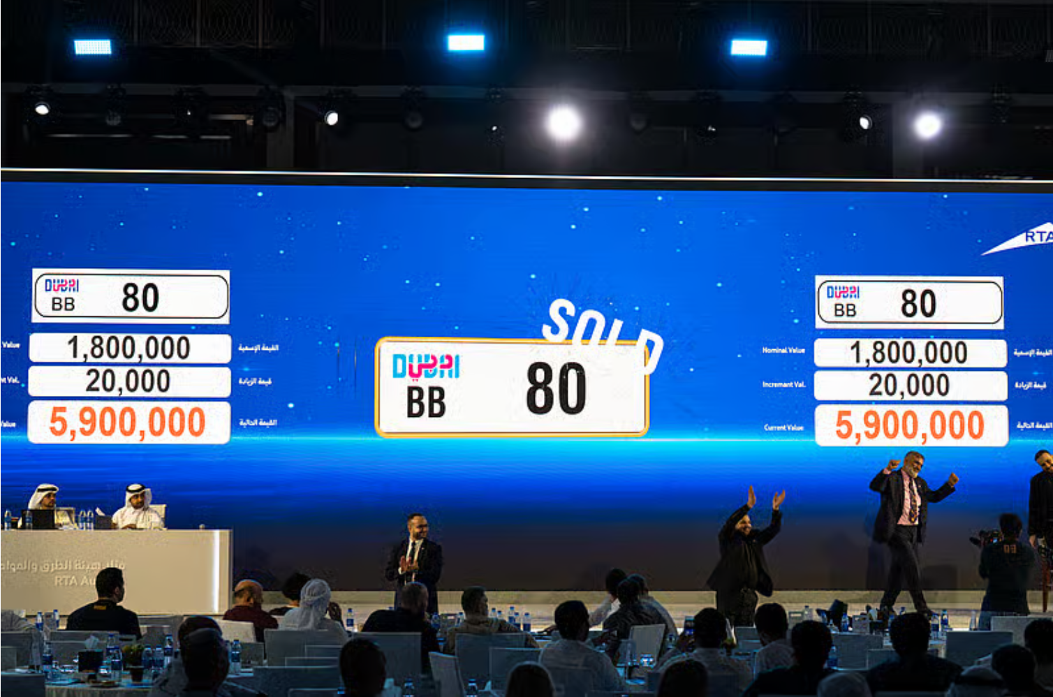 迪拜车牌拍卖又“杀疯了”：CC44卖到672万，BB18和BB80紧随...